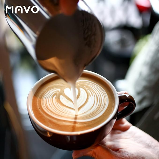 Milk Frothing Pitcher Steaming Pitchers Stainless Steel Milk/Coffee/Latte/Cappuccino Steam Pitchers Milk Jug Cup (350ml/12oz Single)