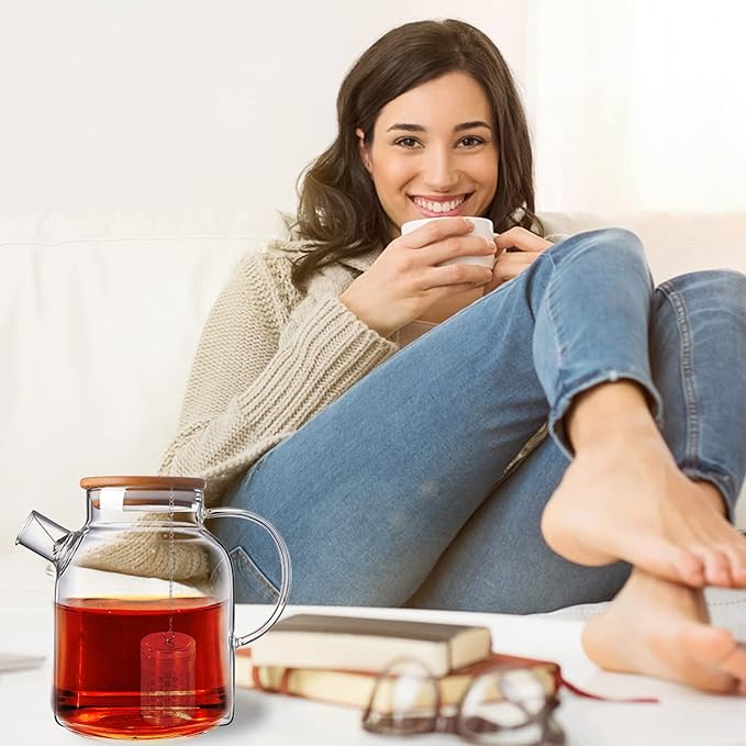 2 Pack Large Tea Strainers for Loose Tea, Tea Infusers for loose Tea Fine Mesh Stainless Tea Strainer Loose Leaf Tea Steeper for Black Tea, Spices and Seasonings