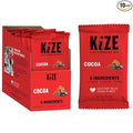 KiZE Energy Bars - Cocoa - Gluten Free, Non-GMO, and High Protein Meal Replacement Energy Bars, Clean and Simple Food Ingredients - 10g High Protein Snacks, (10 Count)