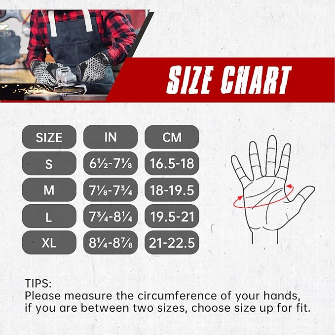 HANDLANDY Mens Work Gloves Touch screen, Utility Mechanic Gloves, Flexible Breathable Fit- Padded Knuckles & Palm