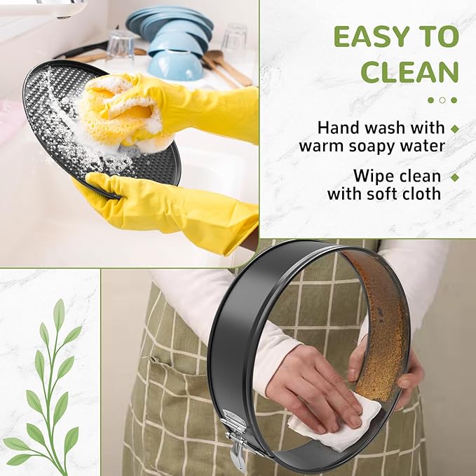 10 Inch Springform Pan with Removable Bottom, Non-stick Round Spring Form Cake Mold Cheesecake Pan For Baking