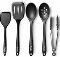 Silicone Cooking Utensils Set, Heat Resistant and large Non Stick Spatulas & Spoons for Kitchen, Ideal BPA Free Kitchen Turners for Frying, Mixing,Serving,Draining,Turning