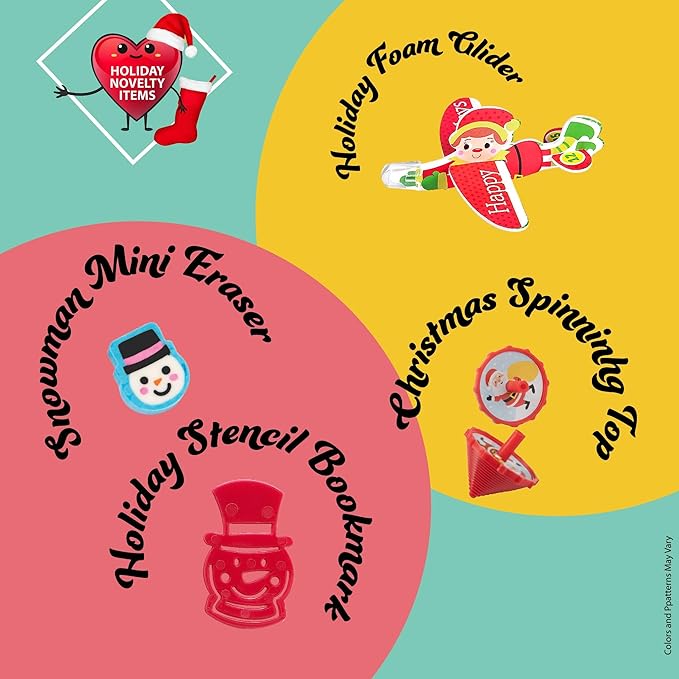 Gift A Snack - Christmas Candy Stocking Stuffers, Pre-filled Holiday Snack Box Care Package + Greeting Card (45 Count) Sweet Treats Gift Basket, Candies Chips Food Assortments & Variety Gifts
