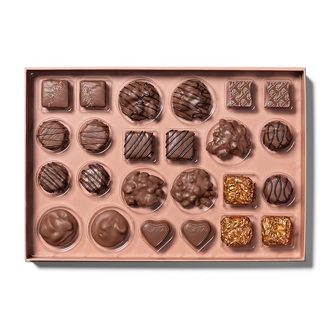 Ethel M Chocolates Premium Milk Chocolate Collection Chocolate Gift Box Candy Assortment, 24 Pieces of Creamy, Smooth and Rich Chocolate Gems