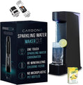 Carbon8 Sparkling Water Maker Machine, Home Soda Stream Machine, Screw-In CO2 Carbonator, Countertop Water Mineralizer, Seltzer Soda Maker Dispenser, CO2 Cylinder Not Included, Black
