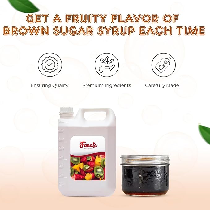 Fanale Premium Flavoring Concentrated Syrup for Bubble Tea | Tiger Style Brown Sugar Syrup | for Boba Tea, Smoothies, Slushes, Desserts | SRP241