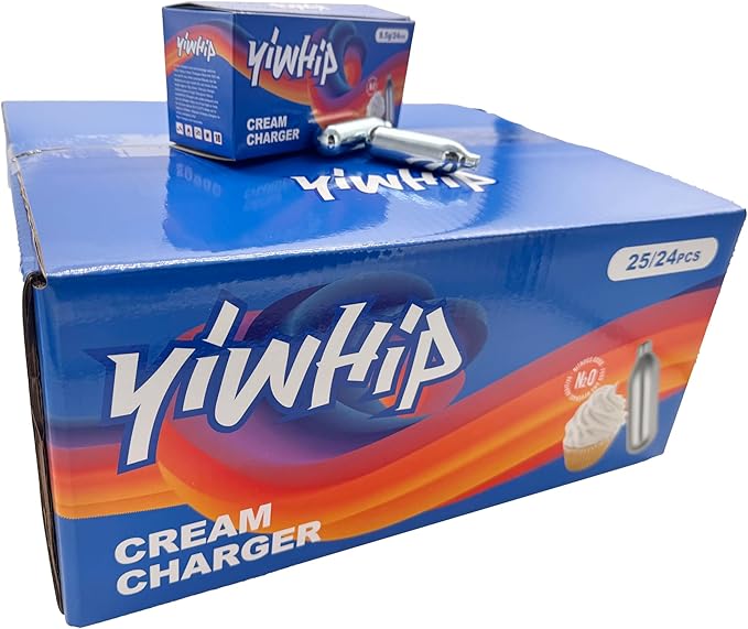 pleasantly surprise genuine products yiwhip 8g Premium Recyclable Steel Whipping Gas Cartridges Made for Cream Dispenser - Pure with Long Shelf Life (25)