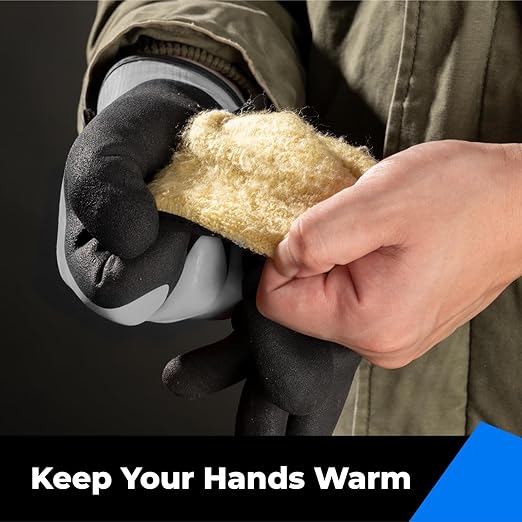 toolant 100% Waterproof Gloves Bulk Pack, 3 Pairs, Winter Work Gloves for Cold Temperature, Touchsreen, Warm Gloves for Freezer, Fishing and Gardening, With Grip, Grey, XX-Large