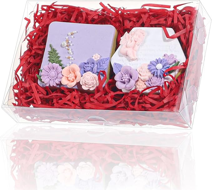 RomanticBaking 15PCS 7x4.3x1.5 Inch Clear Chocolate Covered Ore Boxes Cookie Boxes with Window Bakery Boxes for Cakesickle,Truffle, Bomb Dount,Cake &Gift Treat Boxes for Party Favors