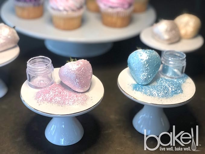 BAKELL Deep Purple Edible Glitter, 25 Grams | TINKER DUST Edible Glitter | KOSHER Certified | 100% Edible Glitter | Cakes, Cupcakes, Cake Pops, Drinks, Dessert Vegan Glitter & Dusts (25g, Deep Purple)