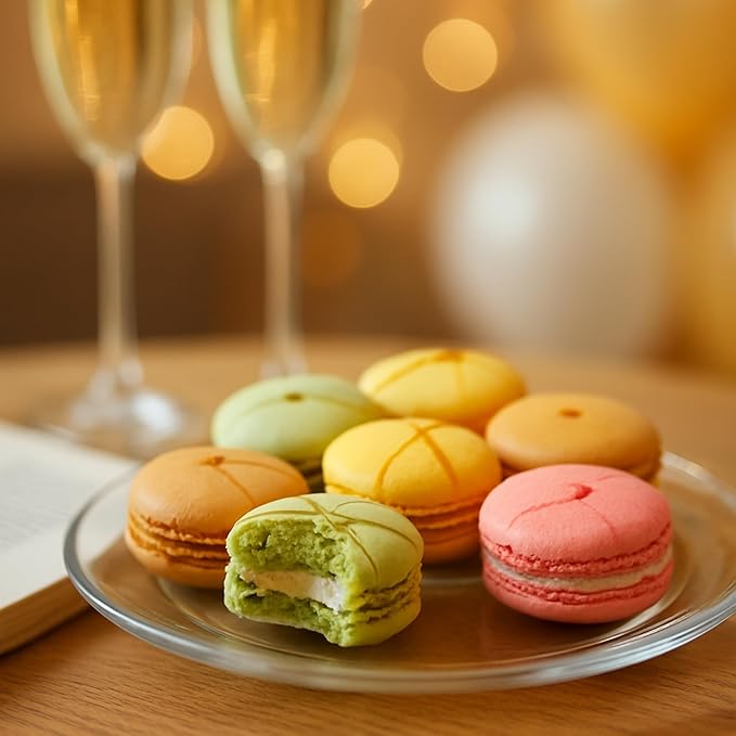 Andy Anand Luxurious French Macarons, 12 Assorted Flavors, Amazingly Delicious, Gluten Free, Unique Flavor, Ideal Gift for Women, Men and Kids, Handcrafted With Natural Ingredients (1 lb)