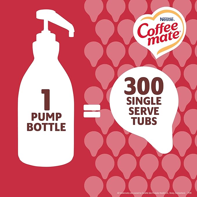 Nestle Coffee mate Coffee Creamer, Peppermint Mocha, Concentrated Liquid Pump Bottle, Non Dairy, No Refrigeration, 50.7 oz (Pack of 2)
