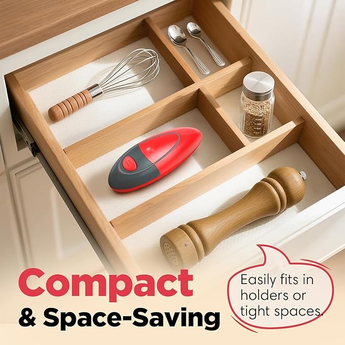One Touch Electric Can Opener Open Almost Can with Smooth Edge, Electric Can Openers for Kitchen Food-Safe Magnetic Catches Cover, Electric Can Opener for Seniors, Arthritis and Chef