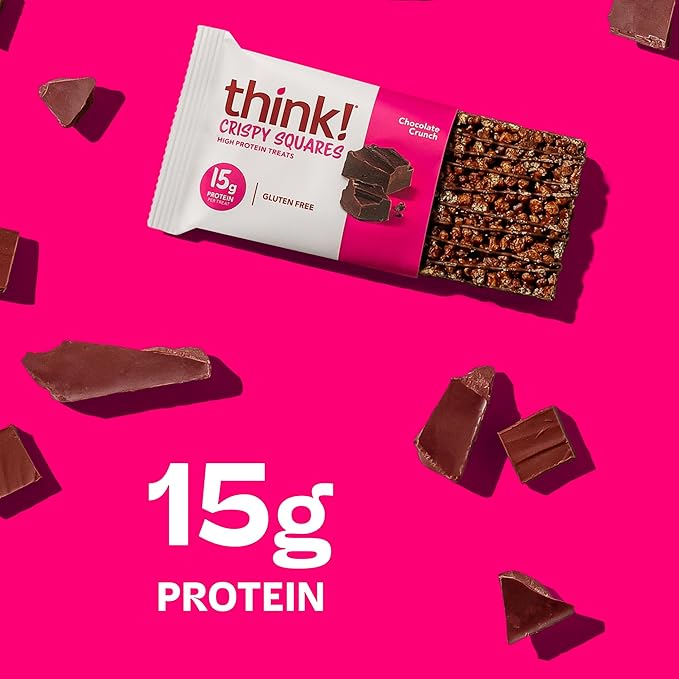 Think! High Protein Crispy Squares Chocolate Crunch Treat (10 Pack)