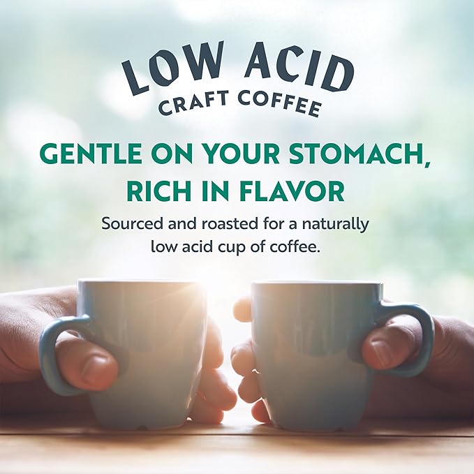 Clean Coffee Co. - Low Acid Dark Roast, Tested for Molds and Toxins, Honduras Blend, Notes of Caramel, Dark Chocolate, and Toasted Malts (Ground, 12 oz Bag) (Pack of 2)