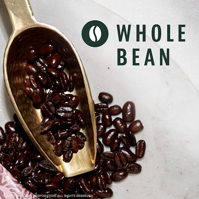Starbucks Whole Bean Coffee, Dark Roast Coffee, French Roast, 100% Arabica, 6 bags (18 oz each)