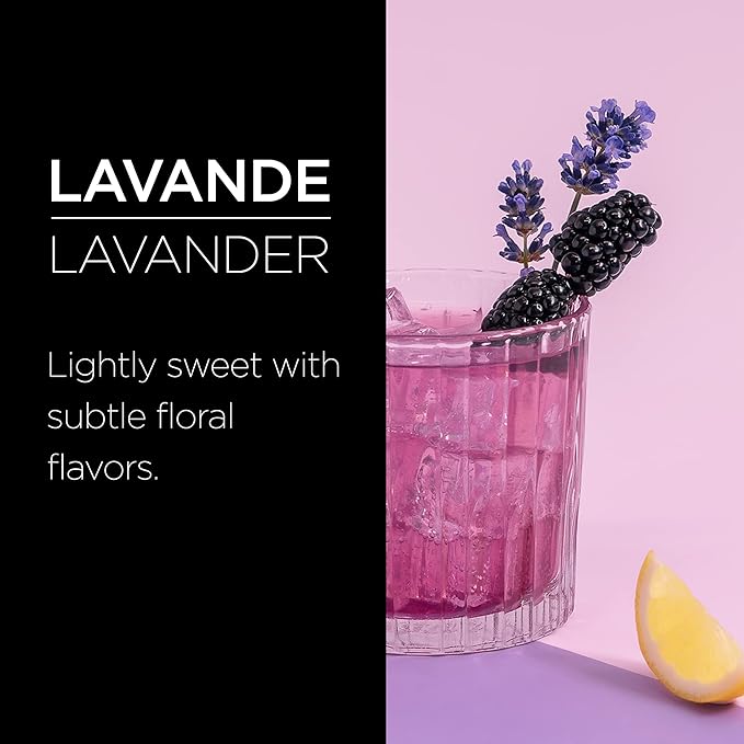 1883 Lavender Syrup for Drinks – Floral Flavoring Syrup for Coffee, Cocktails & Lemonades – 1 Liter Plastic Bottle – Made in France