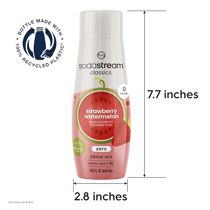 SodaStream SodaStream Zero Strawberry Watermelon Drink Mix, 14.8 fl. oz., Pack of 4, 14.8 oz