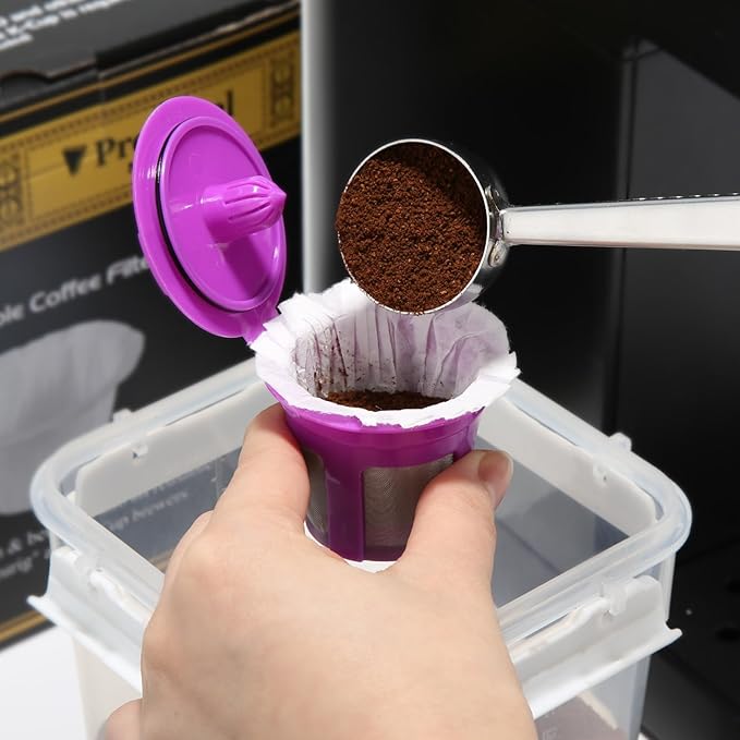 Pro Mael Disposable K Cup Coffee Filters Paper for Keurig Brewers Single Serve 1.0 and 2.0, Use with Reusable K Cup Pods, White (360 Count, Pack of 2)
