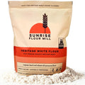 Sunrise Flour Mill Heritage Organic White Flour | USDA Organic All Purpose Flour Unbleached - Non-GMO, Kosher, Glyphosate Free, High Protein for Baking, Unbromated White Wheat (2 Pounds (Pack of 1))