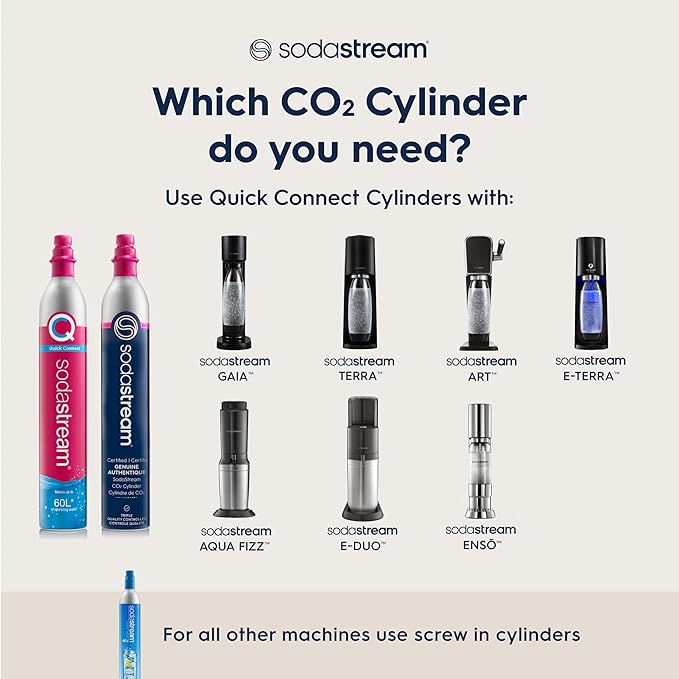 SodaStream - Aqua Fizz Sparkling Water Maker | STARTER KIT | GLASS Carbonator | CQC CO2 System | Includes 2x Elegant Glass Carafes, 1x CO2 Cylinder | Dishwasher Safe | Black