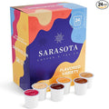 Sarasota K-Cup Coffee Pods | Medium Roast Flavored Coffee | Flavored Variety K Cups | Single Serve for Keurig Brewers | Gourmet, Low Acid, Mold Free | 24 Count