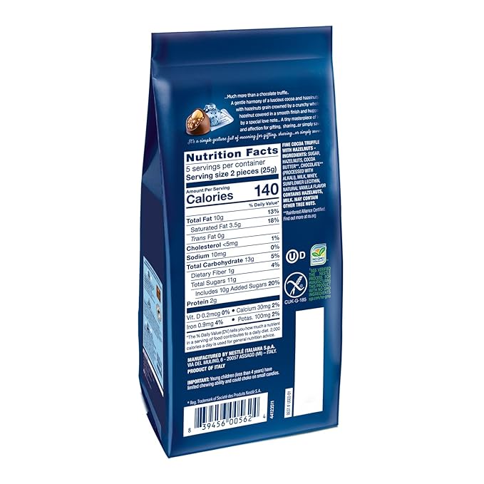 Perugina Milk Chocolate Truffle Bag, 4.4 Ounce (Pack of 4)