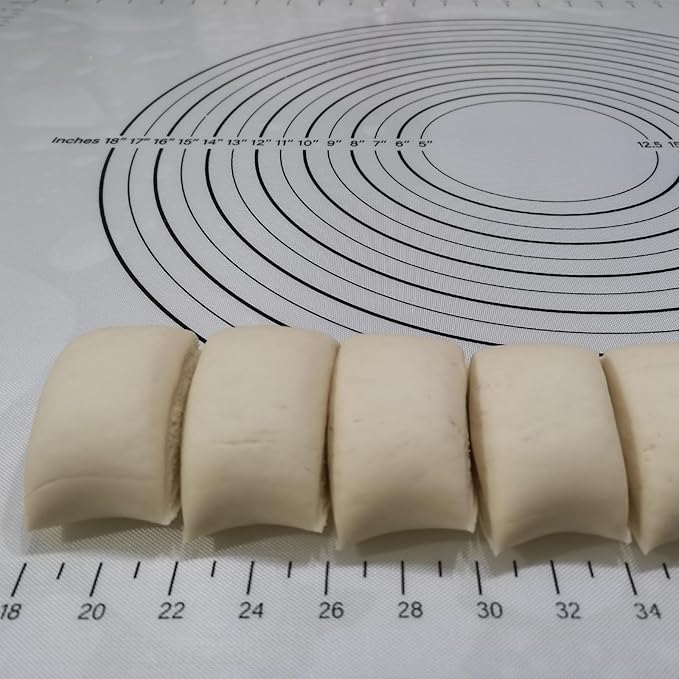 Yansumi Silicone Pastry Mat Extra Large Non-Slip Mat for Rolling Dough Pie Crust and Baking Non-Stick with Measurements (XL, 28"L x 20"W,Black)