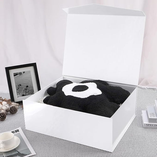 19.2x15.8x7 Inches, 5 Extra Large Gift Boxes with Lids, Groomsmen Proposal Boxes with Magnetic Closure, Bridesmaid Proposal Boxes, Giant Gift Boxes for Clothes and Large Gifts (Glossy White)