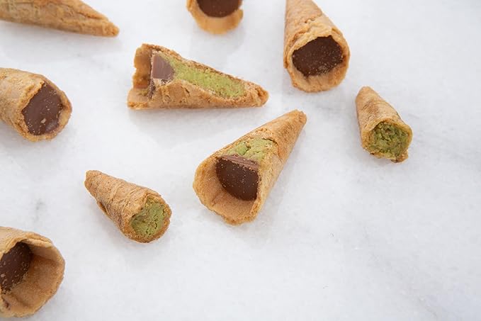 Carians Mini Dubai Cones, Bite-Sized Chocolate Wafer Rolls Crispy, Delicious Waffle Snack- Perfect for Gifts, Parties & Desserts, Great for Gift Giving, Anniversary, Thanksgiving, Christmas