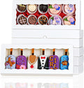50PCS 12x5x1.5 Inch Cookie Boxes with Window Chocolate Truffle Brownie Packing Bakery Pastry Gift Boxes for Soap,Dount,Browine Cake,Treat Boxes for Party Favors Christmas