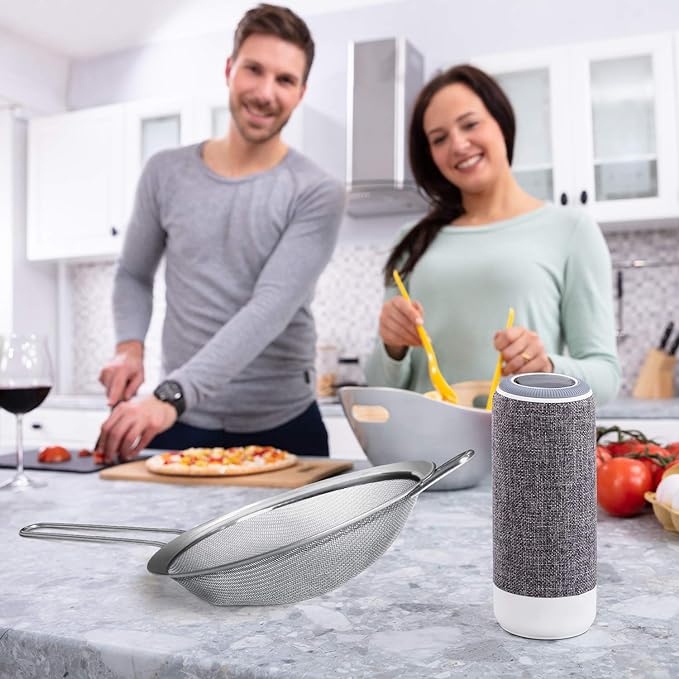 Walfos 7 Inch Fine Mesh Strainers, Premium Stainless Steel Colanders and Sifters, with Reinforced Frame and Sturdy Handle, Perfect for Sift, Strain, Drain and Rinse Vegetables, Pastas and Tea