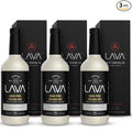 (3 Pack) LAVA Premium Coco Pina Colada Made with Cream of Coconut and Real Pineapple, No Artificial Sweeteners or Flavors, 1-Liter (33.8oz) Glass Bottle.