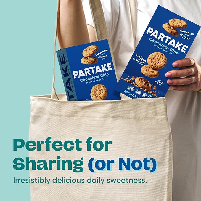 Gluten Free Patake Crunchy Chocolate Chip Cookies - Vegan - Free From the Top 9 Allergens Including Dairy, Wheat, Soy, Eggs, & Peanuts - Non GMO - Safe School & Office Snack (3 Pack, 5.5oz Boxes)