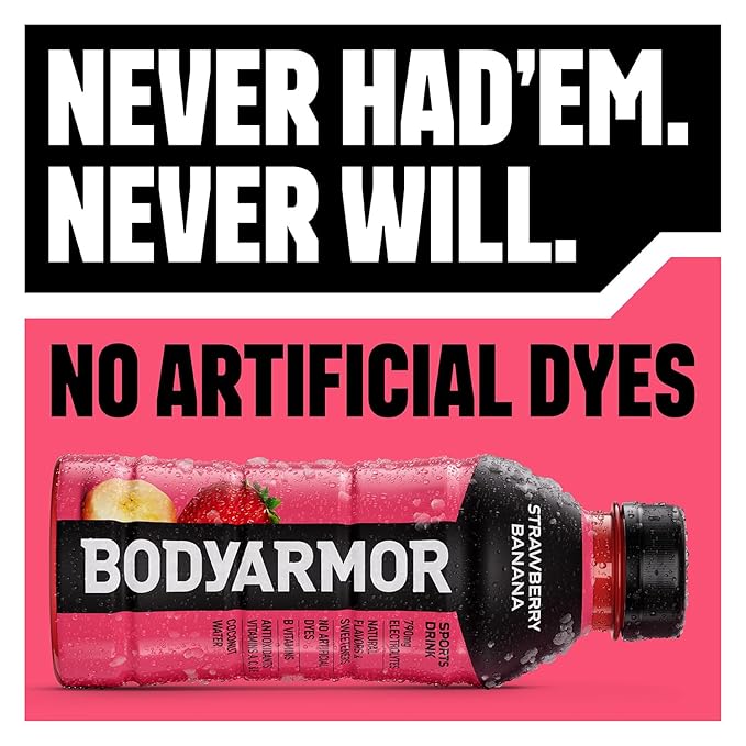 BODYARMOR ZERO Sugar Cherry Berry Lemonade, Sugar Free Sports Drink - Low-Calorie Hydration - Natural Flavors with Potassium Packed Electrolytes, Antioxidants, and B-vitamins,12 fl oz (pack of 8)