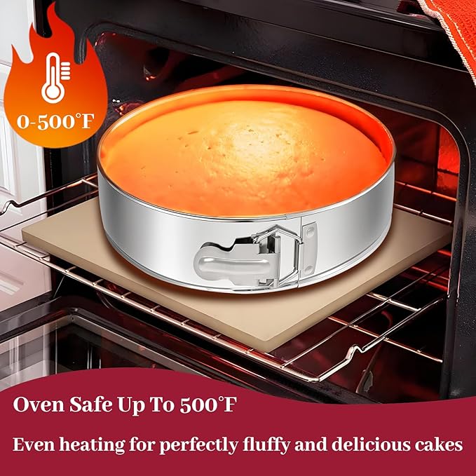 10 Inch Springform Pan 304 Stainless Steel Nonstick Leakproof Springform Cake Pan with Removable Bottom, Round Spring Form Cheesecake Pans For Baking