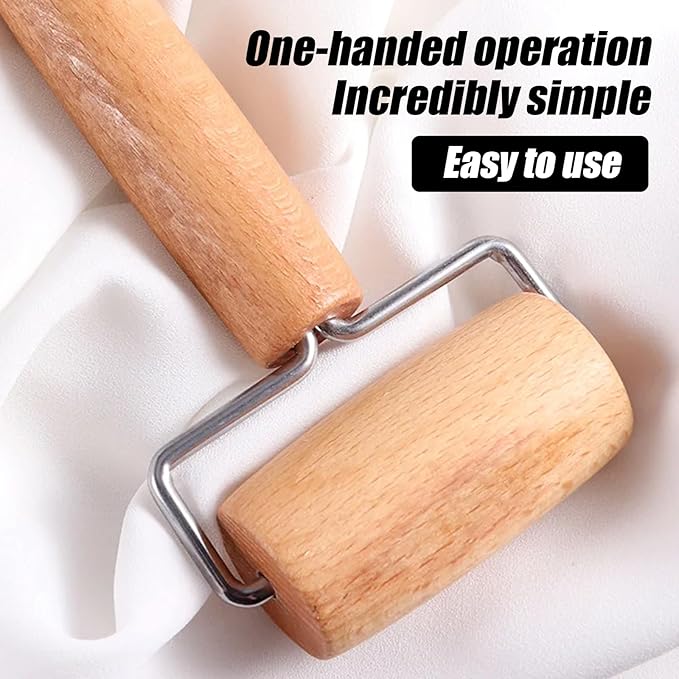Small Rolling Pin, Wooden Dough Roller, Non-Stick Pizza Roller, T Type Rolling Pins for Kitchen Baking, Pizza Dough Press (2.8 * 5.1 inch)