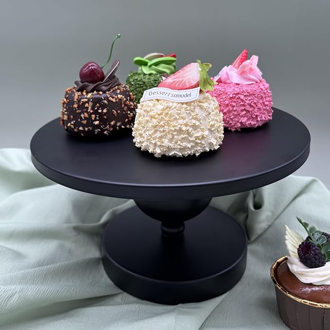 Set of 7 Black Cake Stands Metal Dessert Display Holder Round 3 Tier Cupcake Stand Serving Tray Platter Cake Pedestal Stand for Party Weddings Birthday Baby Showers Anniversary
