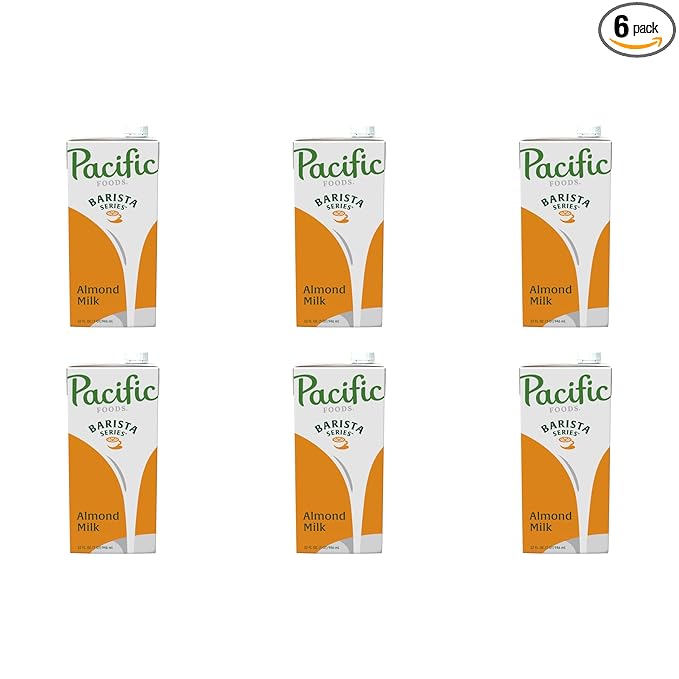Pacific Foods Barista Series Original Almond Milk, Plant Based Milk, 32 oz Carton (Pack of 6)