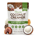 Veltracha Mushroom Coffee Creamer, Superfood Coconut Creamer Powder with 6 Adaptogenic Mushrooms - Reishi, Turkey Tail, Lions Mane, Non-Dairy Coconut Powdered Creamer for Energy & Focus & Digestion, 30 Servings