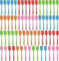Irenare 65 Pcs Mini Silicone Spatulas Bulk 8.3 Inch Heat Resistant Scrapers Rubber Spatulas Seamless Design Non Stick Flexible for Kitchen Use Cooking Baking Mixing