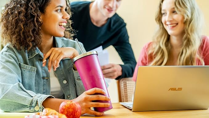 bzyoo SUP Vacuum Insulated Tumbler with Straw and Lid Stainless Steel Water Bottle Cold Drink Travel Mug Cup Gifts For Him & Her 24oz (710ml) Color: Scribe Purple