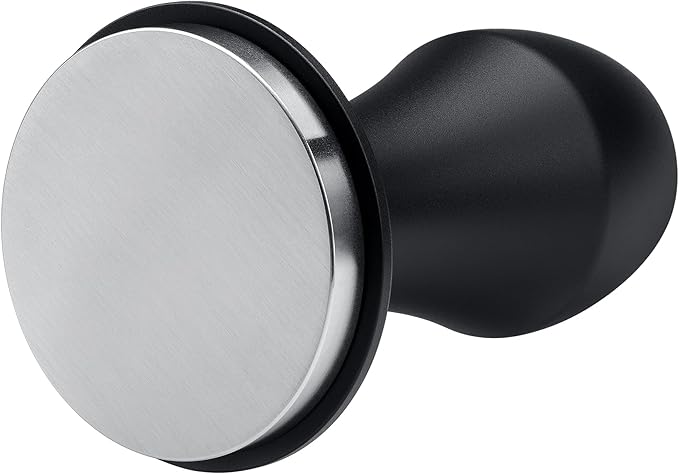 Normcore 57mm Coffee Tamper V4.1 with Click Sound Feedback, Spring Loaded Tamper With Stainless Steel Flat Base, Compatible with Lelit Anna Portafilter, Black