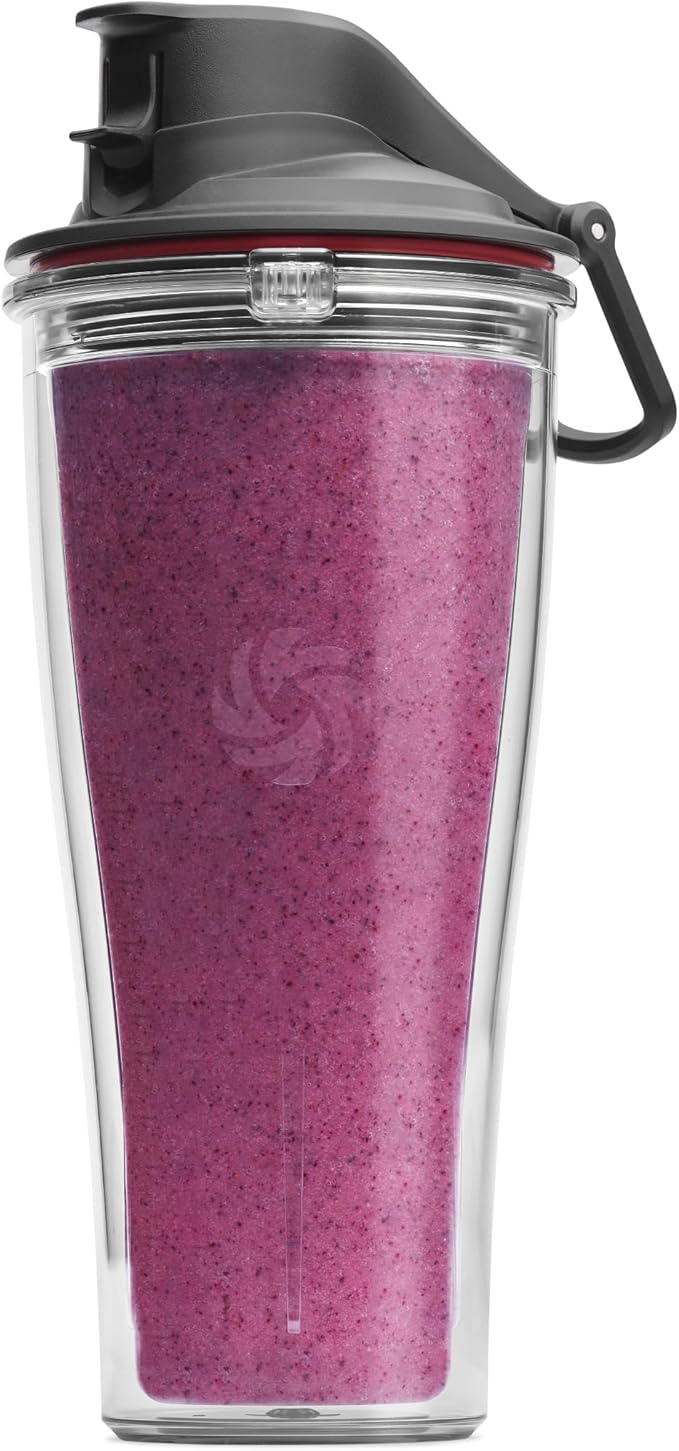 Vitamix Personal Cup Adapter, BPA-Free, Dishwasher Safe, Two 20oz Cups, Two Lids and One Adapter, Clear