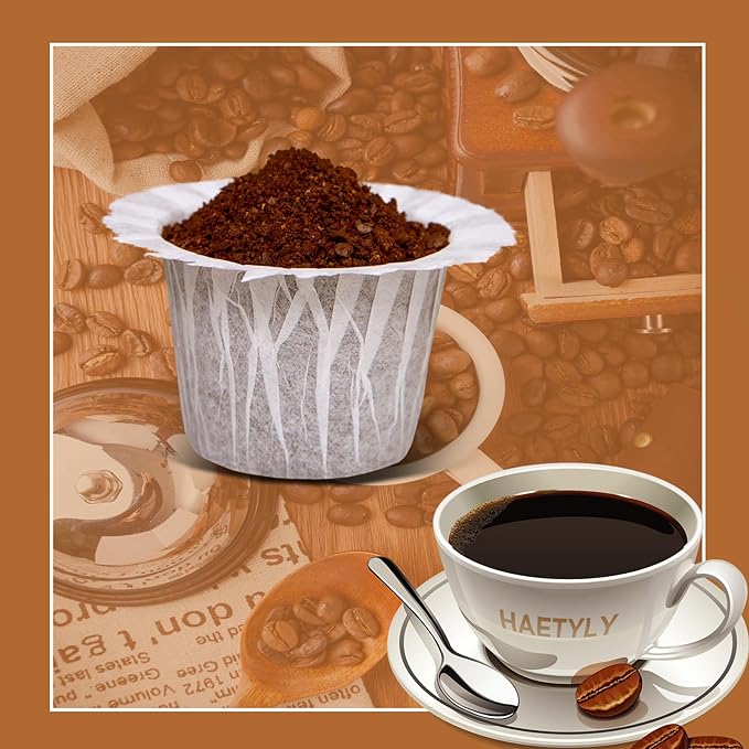 600 Count Disposable Paper Coffee Filters,Compatible with Keurig 1.0 and 2.0 Single Serve Brewers