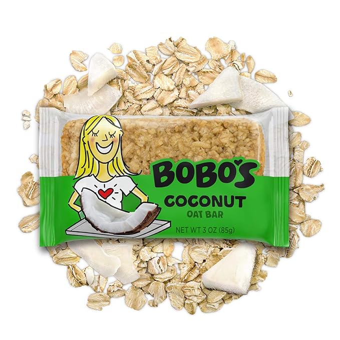 Bobo's Coconut Oat Bars, Gluten Free, Non-GMO, Whole Grain Oats, Pack of 12 | Snack Bars | On-the-Go | Made with Simple Ingredients