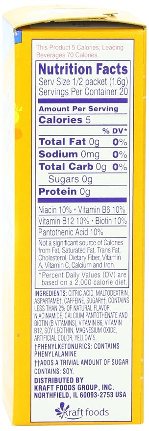 Crystal Light On The Go Energy Citrus, 10 Count (Pack of 12) - Packaging May Vary