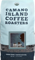 Camano Island Coffee Roasters Decaf Espresso Blend, Ground 2lb, Fresh Dark Roast Swiss Water Processed, USDA Organic, Fairly Traded, Shade Grown Top 1% Arabica, Sweet Molasses, Mixed Berry Flavor
