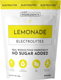 JUST INGREDIENTS Lemonade Electrolytes Drink Mix - Coconut Water, Sea Salt, Trace Minerals - 30 Servings