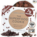 Love + Chew Superfood Soft Baked Cookies, Mocha Chip Flavor, Plant Based Cookie Made With Coffee Extract & Dark Chocolate for Kids and Adults, Vegan Snacks, Gluten Free, Paleo, Non GMO, 60 Pack